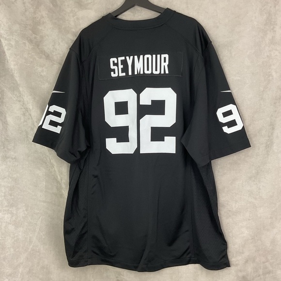 Nike Oakland Raiders Richard Seymour Black On Field Football Jersey - Picture 5 of 12